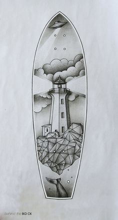 Behind the back #clouds #geometry #longboard #lighthouse #ba #ck #dots #chinese #ufo