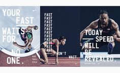 Editorial, editorial design, spread, nike, typography, full bleed photography, photography