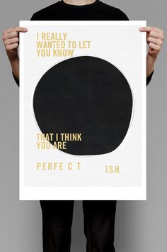 Perfect ish #design #graphic #black #poster #gold #typography