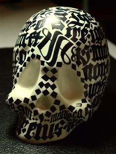 Calligraphic Skull on the Behance Network #calligraphy #skull