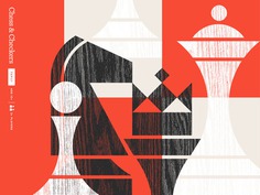 game_gallery_dribbble_chess_checkers Using a red color palette and the various shades of red