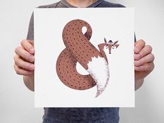 Dribbble - Ampertastic Mr. Fox Print by Chris Sandlin #animals #typography