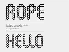 Rope is a magazine about the obscure side of visual culture, cinema and design. #type #design #typography