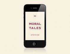Moral Tales for iPhone on the Behance Network #iphone #app