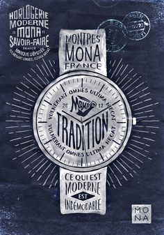 Montres MONA on Behance #branding #design #bmd #illustration #type