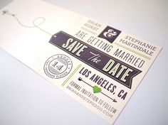 Wedding - Save the Date : the creative work of Brian Hurst #typography
