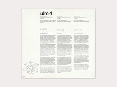 Display | Journal of the Hochschule fur Gestaltung ulm 4 | Collection #magazine #ulm #1950s