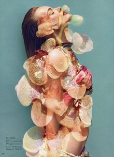 This Soft Embrace (Vogue Japan) #slve #portraits #sundsb #double #exposures #fashion #overlay #flowers