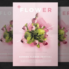 Flower flyer template Free Psd. See more inspiration related to Brochure, Flower, Flyer, Poster, Mockup, Business, Sale, Floral, Invitation, Party, Flowers, Summer, Template, Brochure template, Leaflet, Spring, Promotion, Flyer template, Stationery, Mock up, Poster template, Booklet, Beautiful, Day, March and Mock on Freepik.