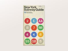 New York Subway Guide #massimo #vignelli #subway #york #new