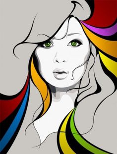 Oriental Portrait V by ~Cerbercus on deviantART #spectrum #colourful #illustration #girl