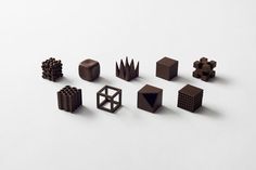 Nendo's Chocolatetexture Lounge Looks Pretty Yummy #geometry #sweets #shapes #chocolates