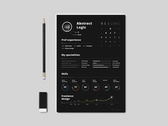 Abstract Resume - Free Resume Template in Illustrator Format