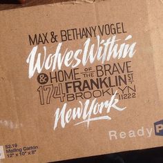 Re-gram of some lettering I did on a box sent to @shopwolveswithin. If youre in Brooklyn you need to stop by the shop&heres the address. S #tapia #drawn #matthew #hand #typography