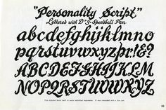 Speedball Text Book 1933 #calligraphy #lettering #script #drawn #pen #hand #typography