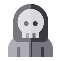 See more icon inspiration related to death, skull, avatar, horror, fear, reaper, character, cultures, spooky, terror, scary, scythe, costume, user and halloween on Flaticon.