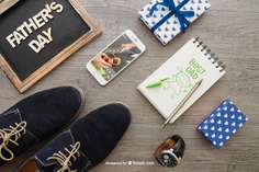 Father's day composition with notepad and shoes Free Psd. See more inspiration related to Mockup, Love, Gift, Family, Paper, Box, Clock, Gift box, Mobile, Blackboard, Celebration, Happy, Doodle, Gift card, Pencil, Smartphone, Pen, Present, Shoes, Chalkboard, Mock up, Watch, Father, Fathers day, Celebrate, Notes, Happy family, Dad, Notepad, Parents, Up, Day, Lovely, Greeting, Male, Note paper, Objects, Daddy, Things, Composition, Mock, Fathers, June, Masculine, Familiar and Nineteen on Freepik.
