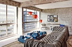 Hotel with Concrete Walls and Vintage Decor - #hotel, #decor, #interior