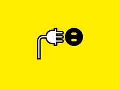 Dribbble - Plug, misunderstanding. by Domenico Catapano #plug #icon #misunderstanding #design #graphic #yellow #signage #logo
