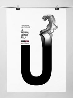 Segur #smoke #print #design #illustrator #black #letter #poster