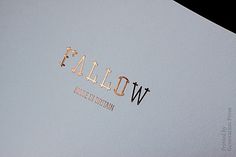 Generation Press » Fallow Look-Book_Goodhood Store Launch – Falloween #logo #book #foil
