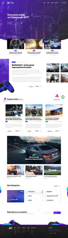 Game news site concept