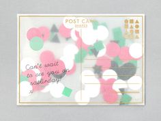 Shapes Postcard #post #card #confetti