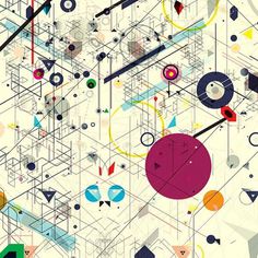 Virtual Chaos on the Behance Network #shapes #illustration #design #graphic