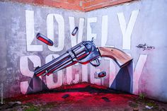 lovely society odeith anamorphic revolver - 2015 #graffiti #anamorphic #odeith