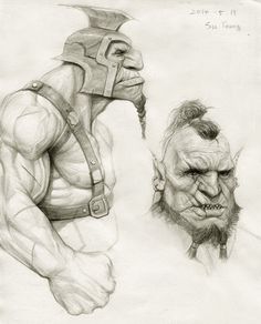 Orge and Orc by Kimsuyeong81 #monster #character #drawing #orge