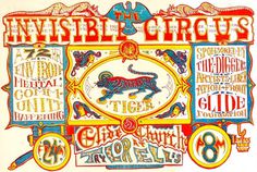 Invisible Circus Poster #illustration #circus #tiger #typography