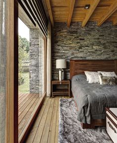 Stone House with Magnificent View by Elias Rizo Arquitectos - #bedroom, #interior, #decor, home, bedroom