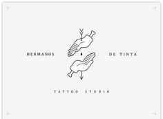 Hermanos de Tinta on Behance #logo #tattoo #vector