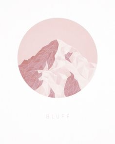 Bluff #mountain #design #pink #branding
