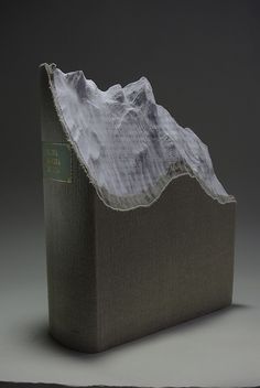 1 | Carved Up Books Become Tsunamis, Volcanoes and Caves | Co.Design: business + innovation + design #yin #sculpture #laramee #guan #book #landscape #topography #mixed #media #guy