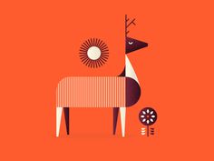 Illustrations on Behance #illustration #deer #sun