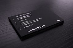 Armarion #print #business cards #business card #screenprint #luxury #black paper #uv
