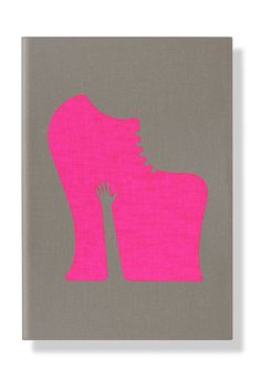 Noma Bar, shoe, heels, platforms, fashion, book, cover, hot pink, illustration, negative space
