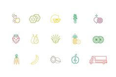 The Juice Cleanse on Behance #fruit #icons #food
