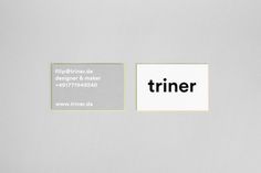 filip triner design branding business cards painted edges www.triner.de edge neon yellow embossing emboss print thick business card black gr