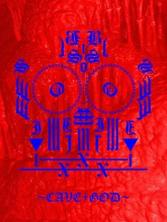 All sizes | Bios MMX (Cave God) | Flickr - Photo Sharing! #red #kabbalah #cave #poster #blue #god #typography