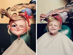 Creative Digital Art Paintings of Random People into Fun Illustrations