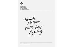 Thanks Massimo. We'll keep fighting. #handwriting #print #chimero #typography