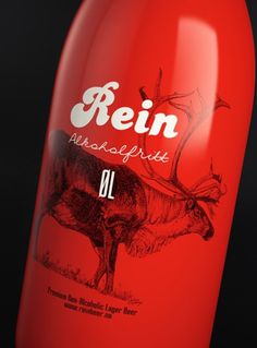 Rein beer packaging design | Art and design inspiration from around the world - CreativeRoots #packaging #beer #rein #red
