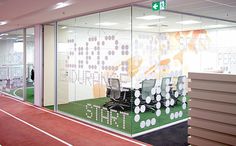 Australian HQ, Asics. Designed by There. @enviromeant.com #graphics #wall