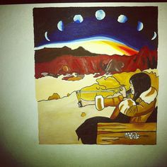 Moonchild - Watercolor #ink #moonchild #slingshot #illustration #painting #art #watercolor #desert