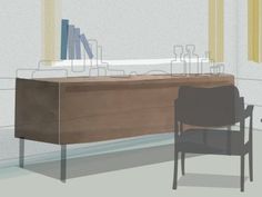 Dribbble - Desk by Anthony Calzadilla #office #desk
