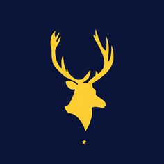 Deer #deer #wildlife #design #graphic #yellow #graphicdesign #logo #identity #art #animals #blue #forest