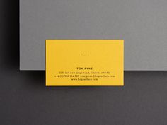 Kasper Florio — SI Special #card #yellow #business #typography