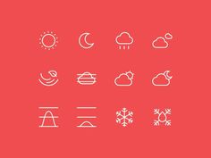 Weather Icons #website #weather #icons #iconography